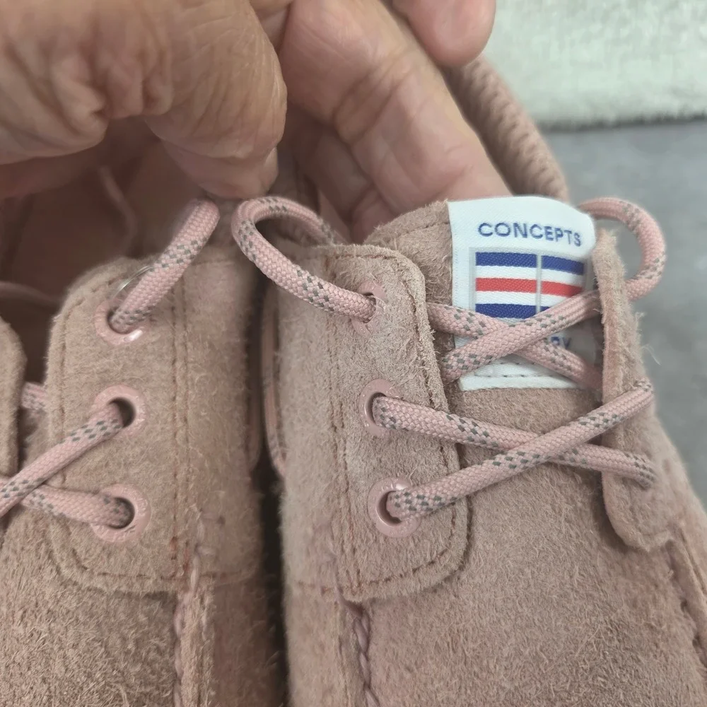 Sperry x Concepts A/O 3-Eye Cup Dawn Blush Pink Suede Boat Shoes STS25738 Mens 8